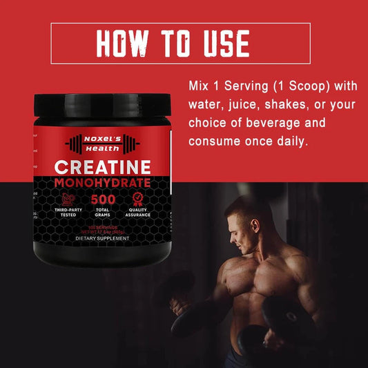 Noxels Health Creatine Monohydrate - 100 Servings