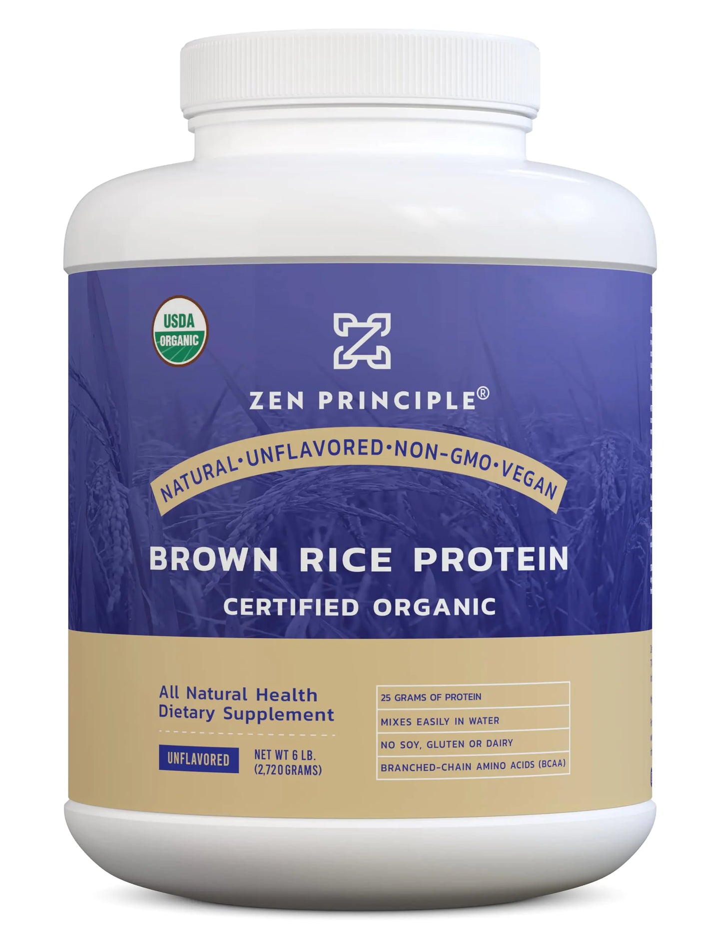 Zen Principle Organic Brown Rice Protein 6 lbs