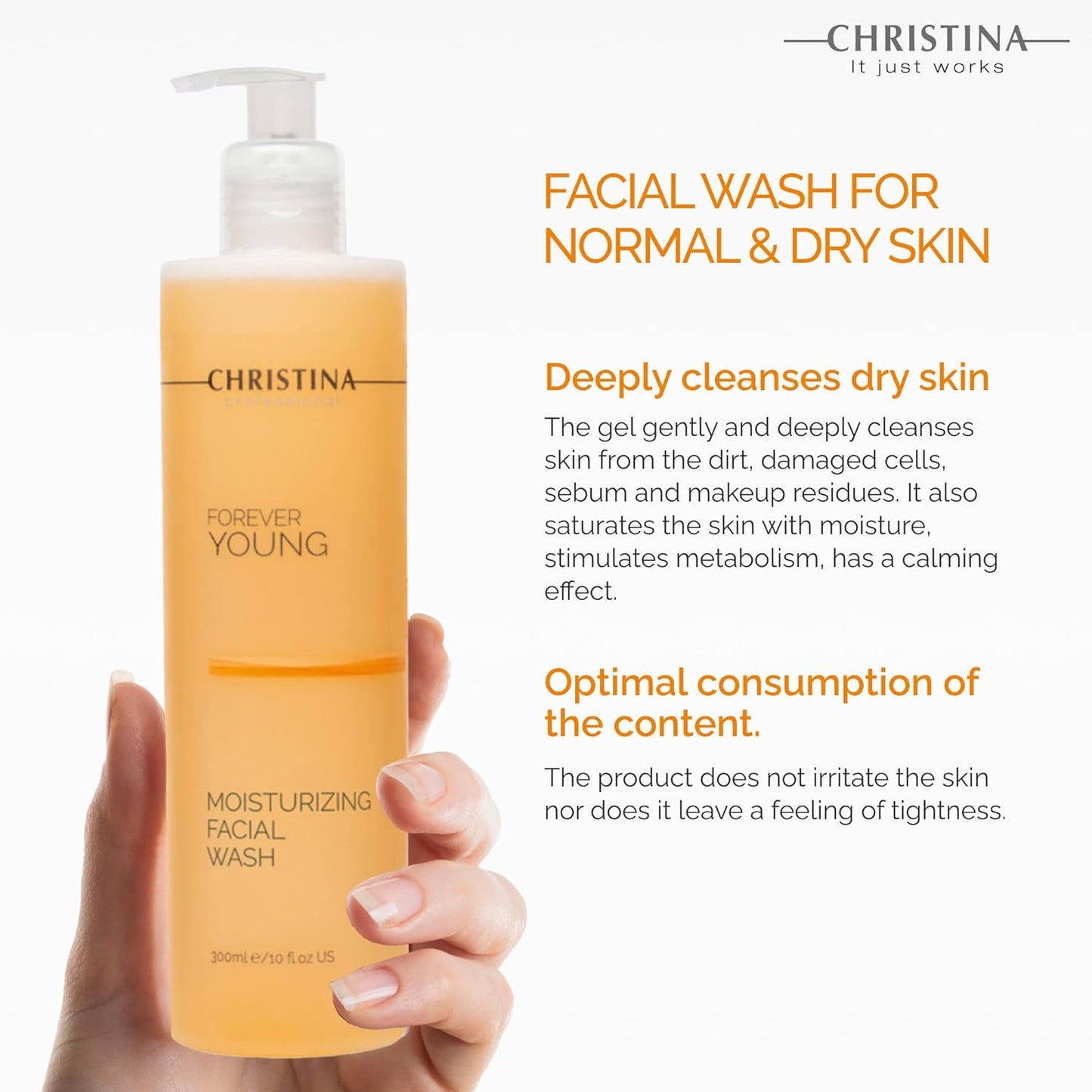 CHRISTINA- Forever Young Hydrating Antioxidant Face Wash 10oz