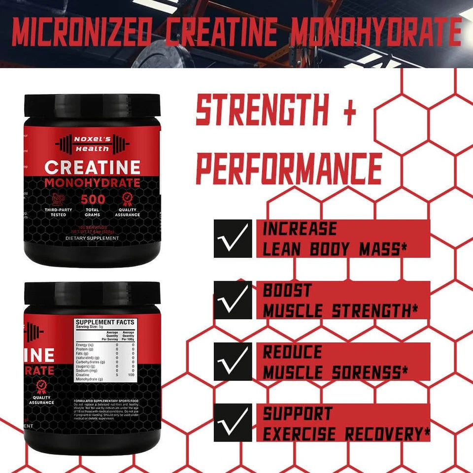 Noxels Health Creatine Monohydrate - 100 Servings