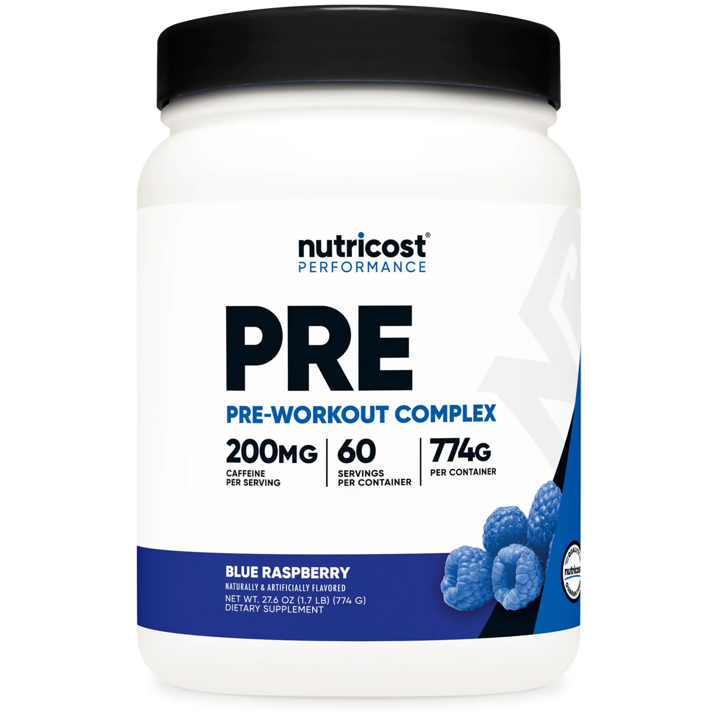 Nutricost Pre-Workout Powder (60 Servings Blue Raspberry)