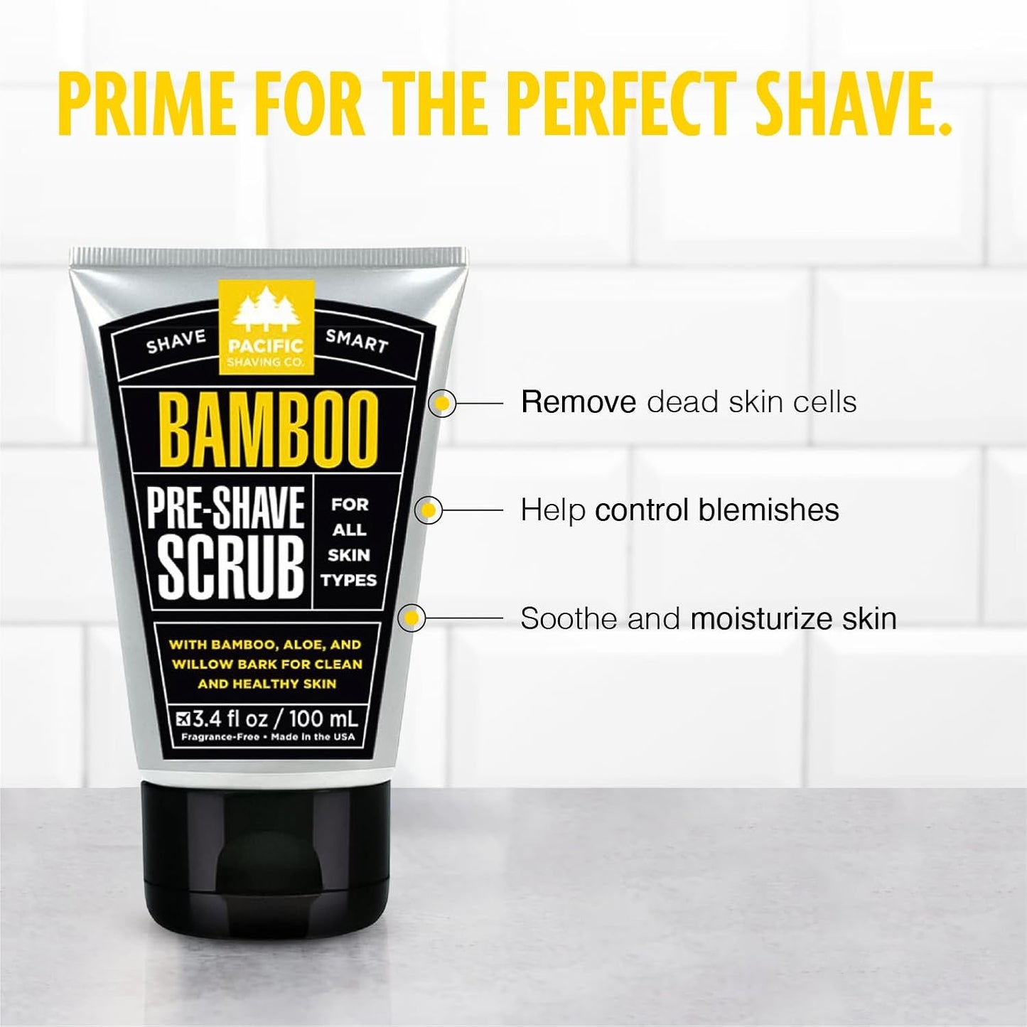 Pacific Shaving Company Pre-Shave Scrub & Cleanser 3oz