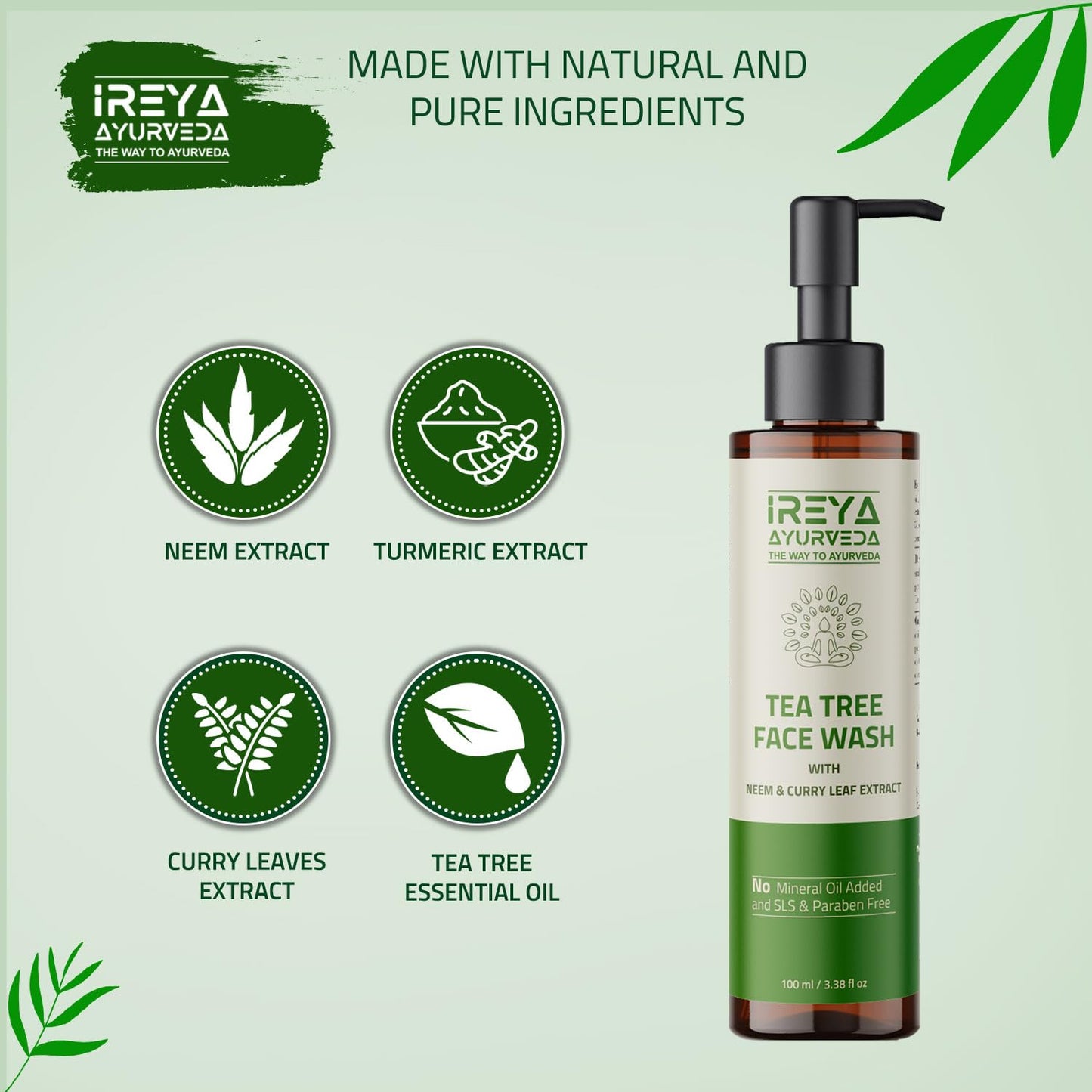 Ireya Ayurveda Face Wash 3.38oz