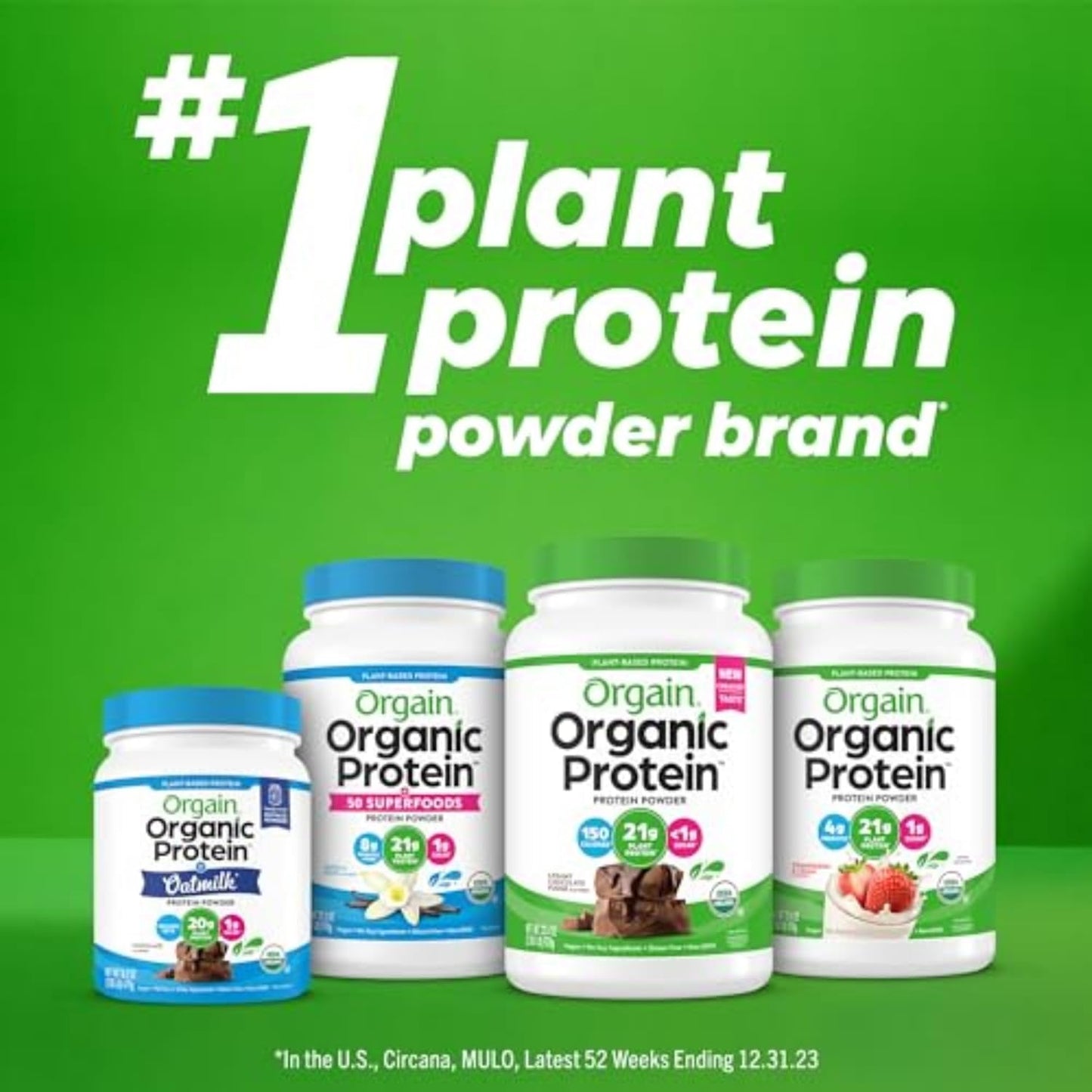 Orgain Organic Vegan Protein Powder (Chocolate Fudge) 2.03 lbs