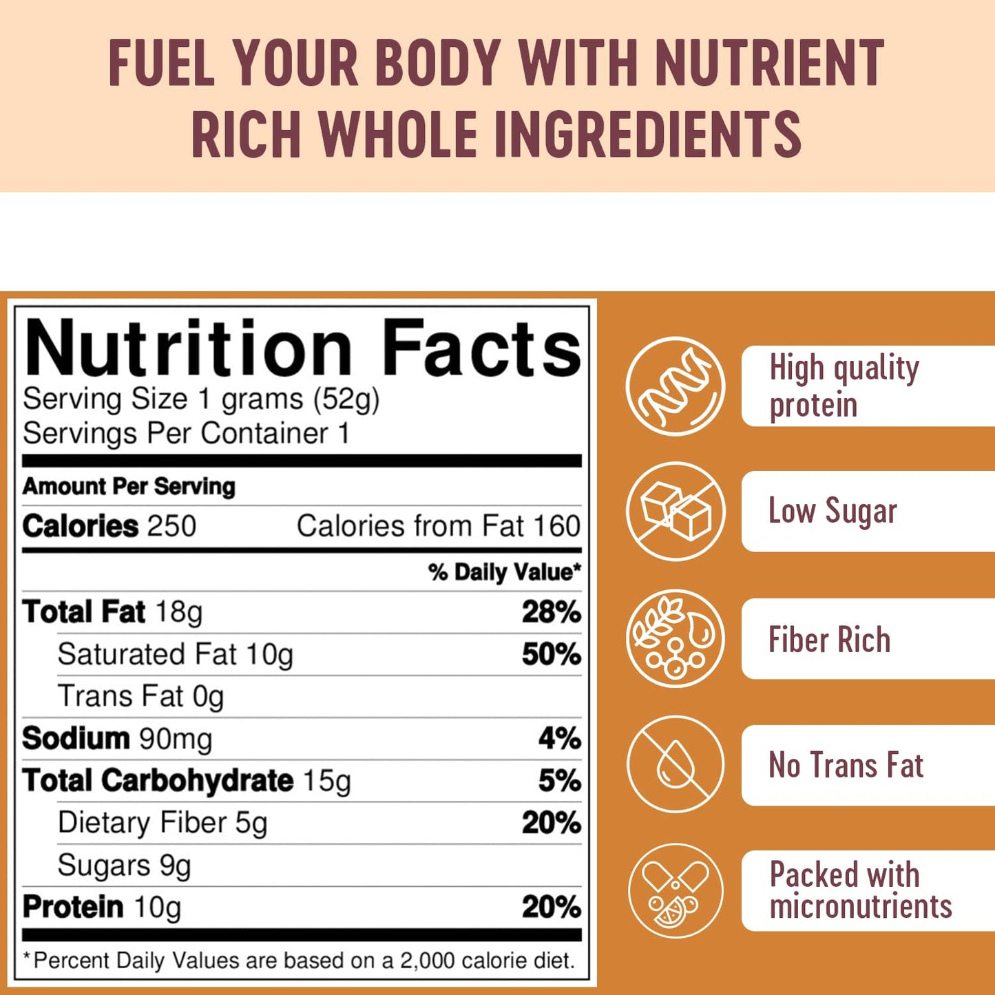 Mammoth Organic Snack Bar Packed with 4g Protein (16 bars)