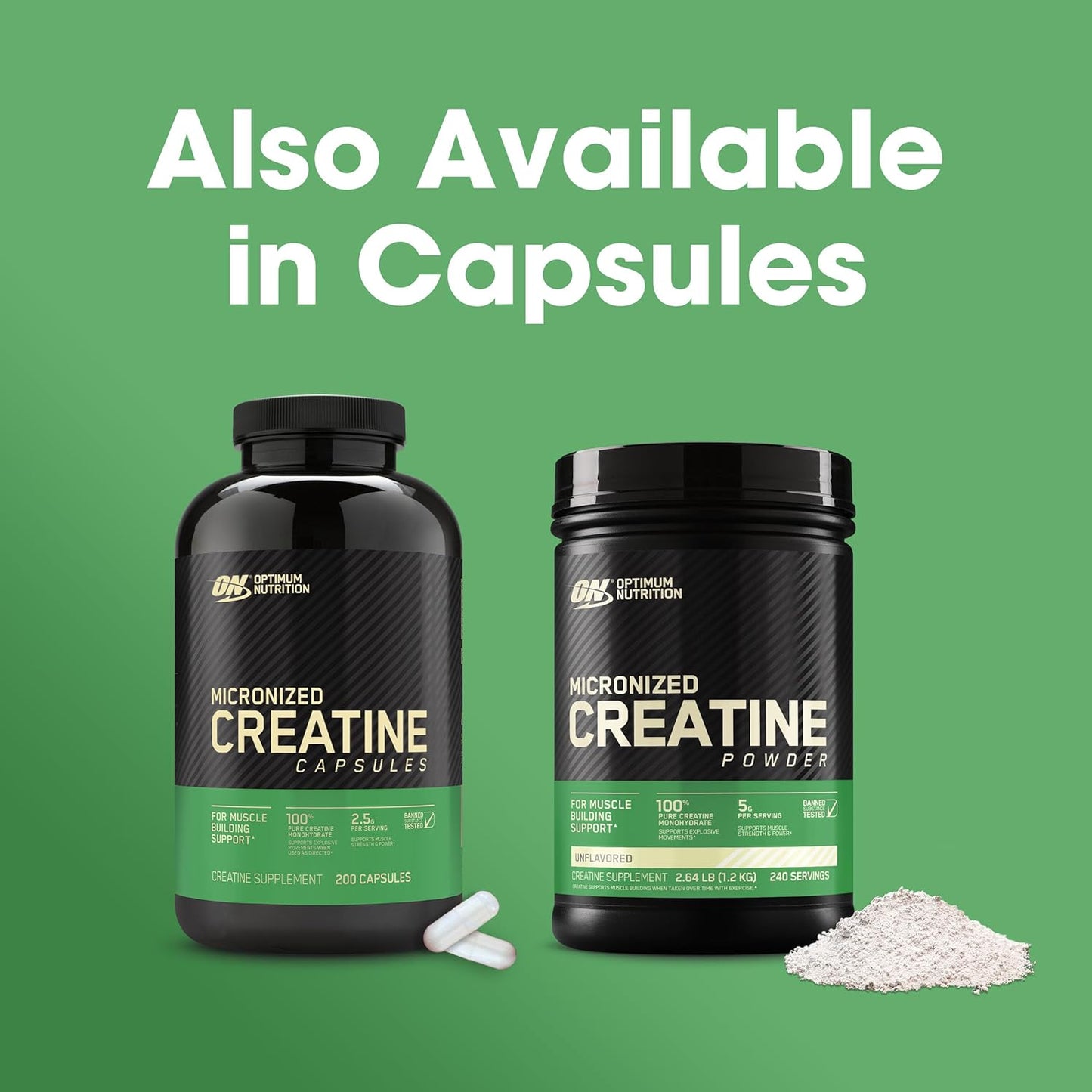 Optimum Nutrition Creatine Powder Unflavored 120 servings