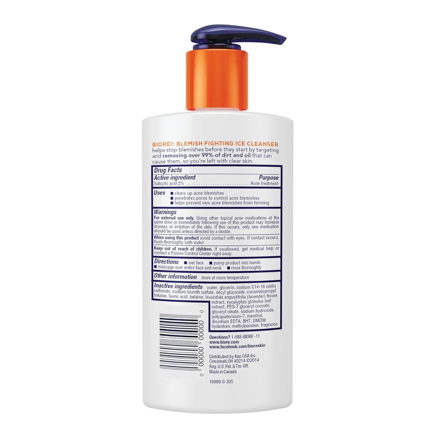 Biore Face Wash with Salicylic Acid 6.77oz