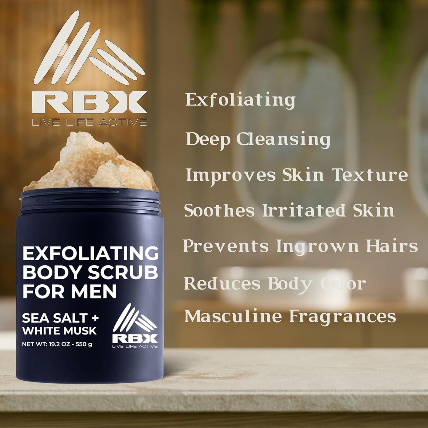RBX Exfoliating Body Scrub 19.2oz
