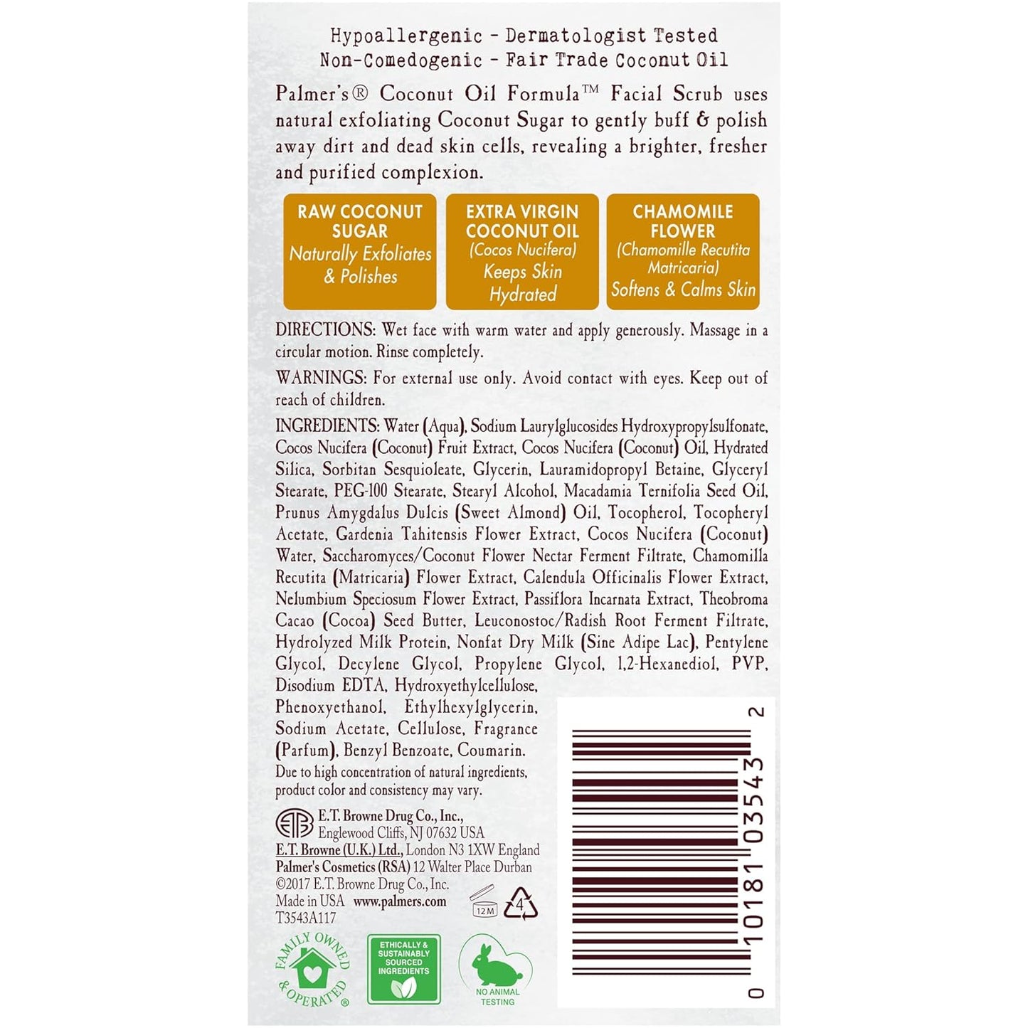 Palmers Coconut Sugar Facial Scrub 3.17 Ounce (2 Pack)