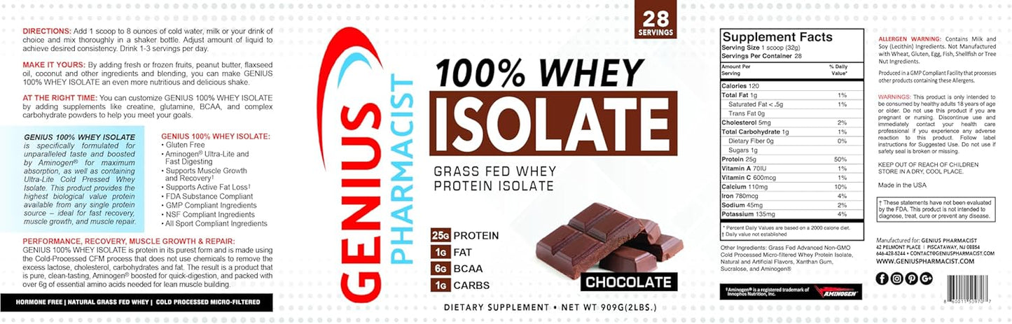 Genius Pharmacist Whey Protein Isolate (2lbs / 907g)