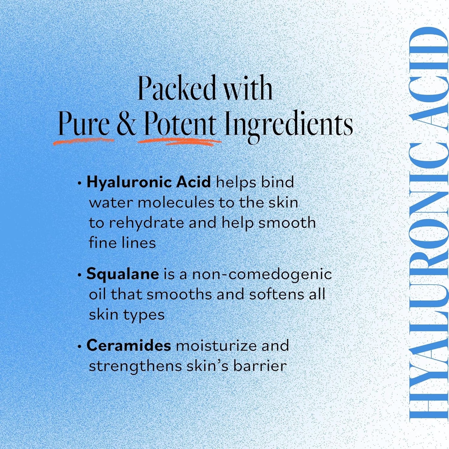 Derma - Face Moisturizer with Hyaluronic Acid Squalane and Ceramides 2 Oz