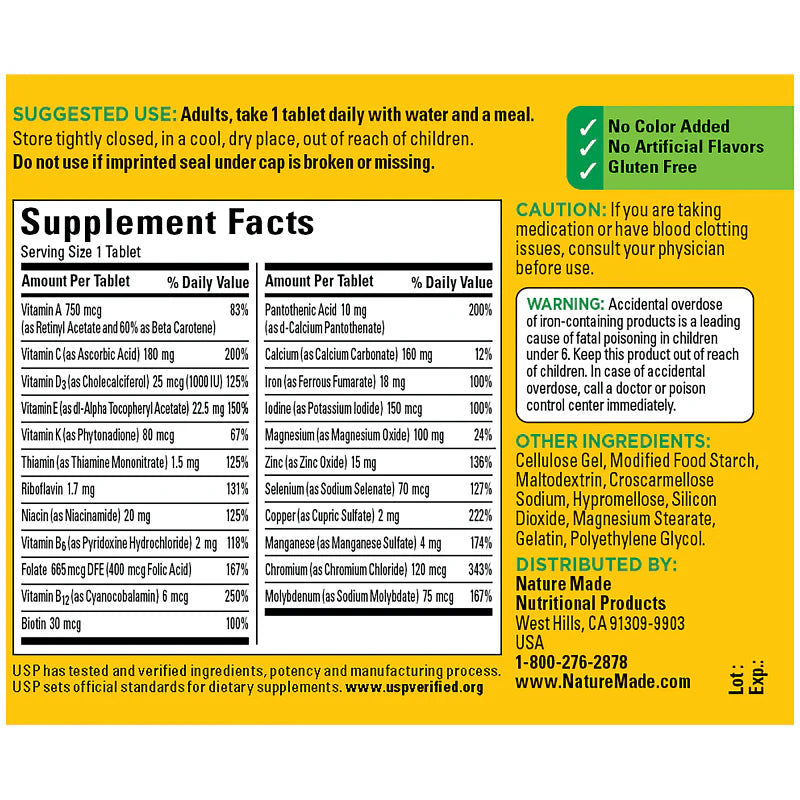 Nature Made Multivitamin 130 Tablets