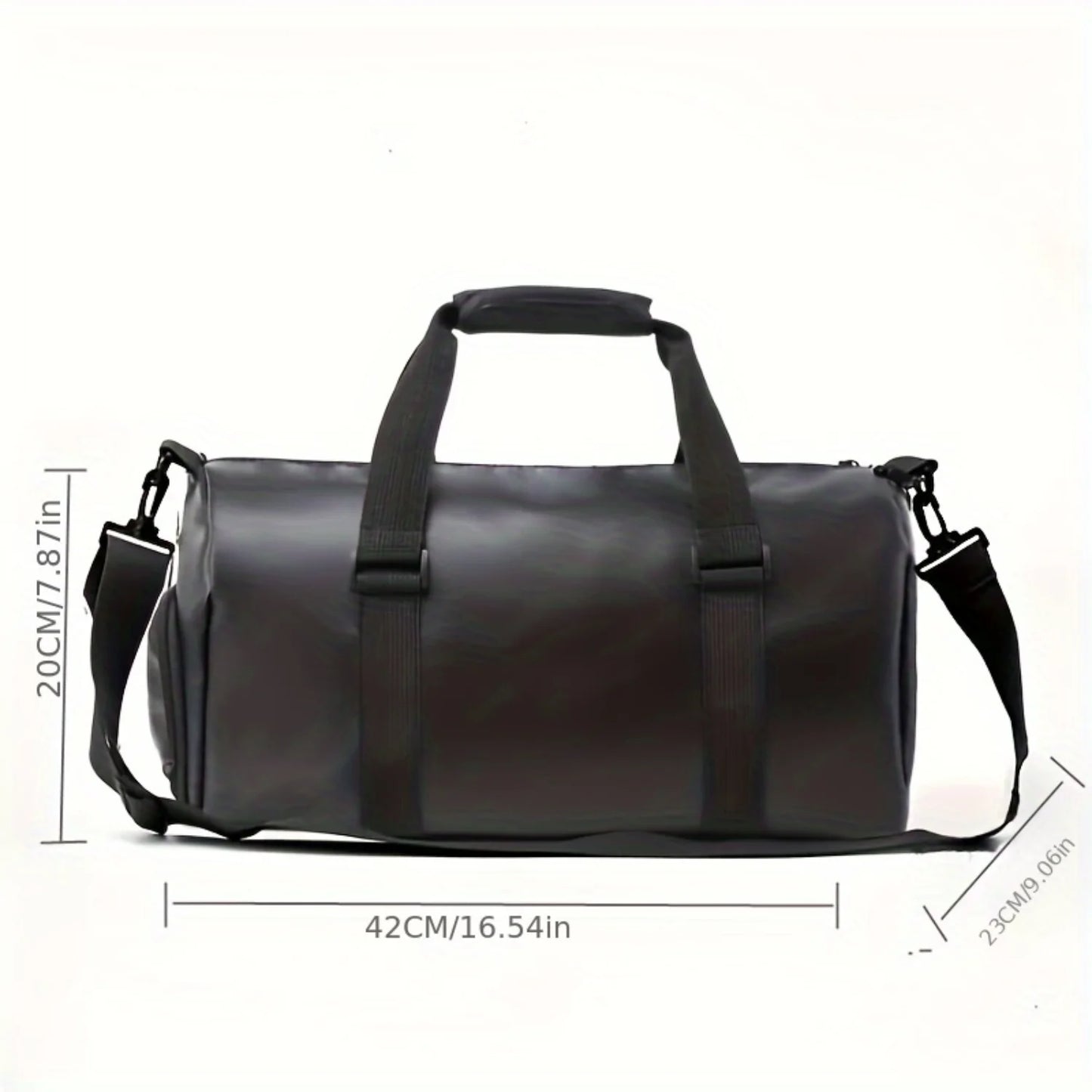 Large Capacity Gym Bag, PU Leather Fitness Bag