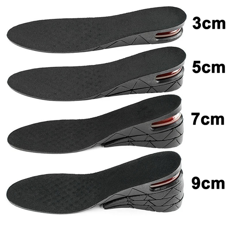 Height Increase Insoles Air Shoes Cushion Height Lifts Inserts Men Women 3-9cm Variable Height Insole Adjustable Cut Foot Pad