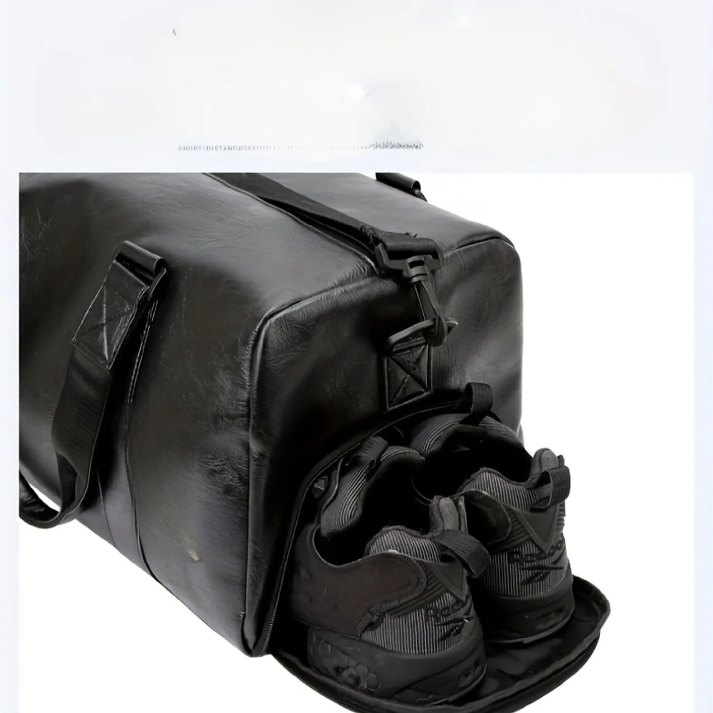 Large Capacity Gym Bag, PU Leather Fitness Bag