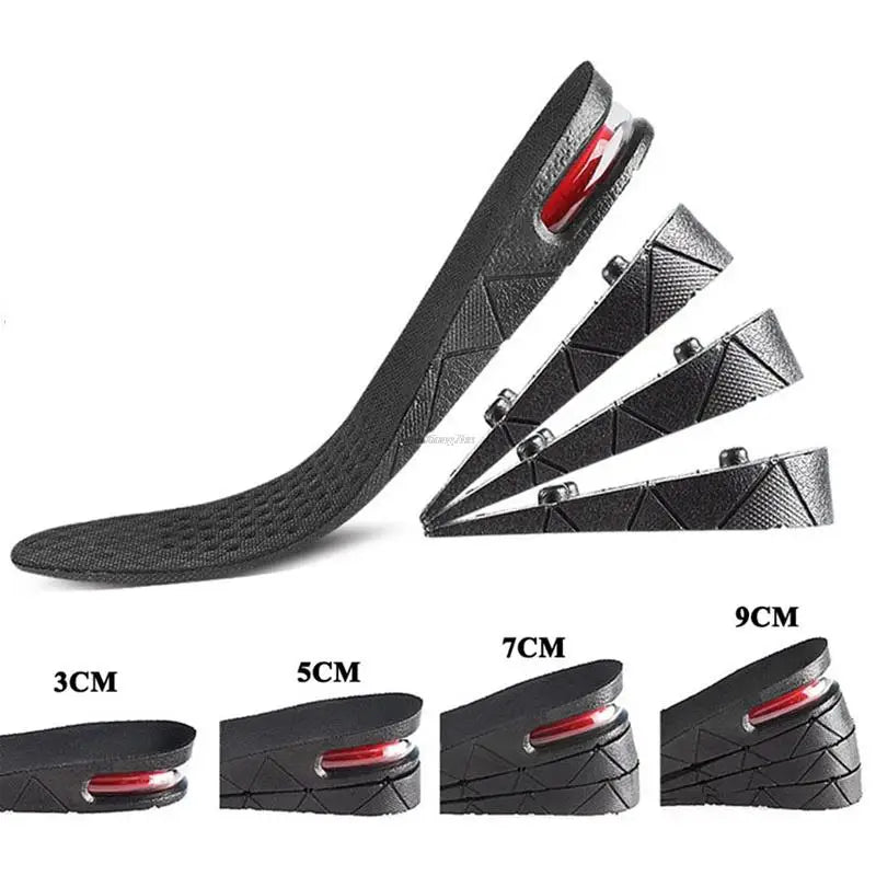 Height Increase Insoles Air Shoes Cushion Height Lifts Inserts Men Women 3-9cm Variable Height Insole Adjustable Cut Foot Pad