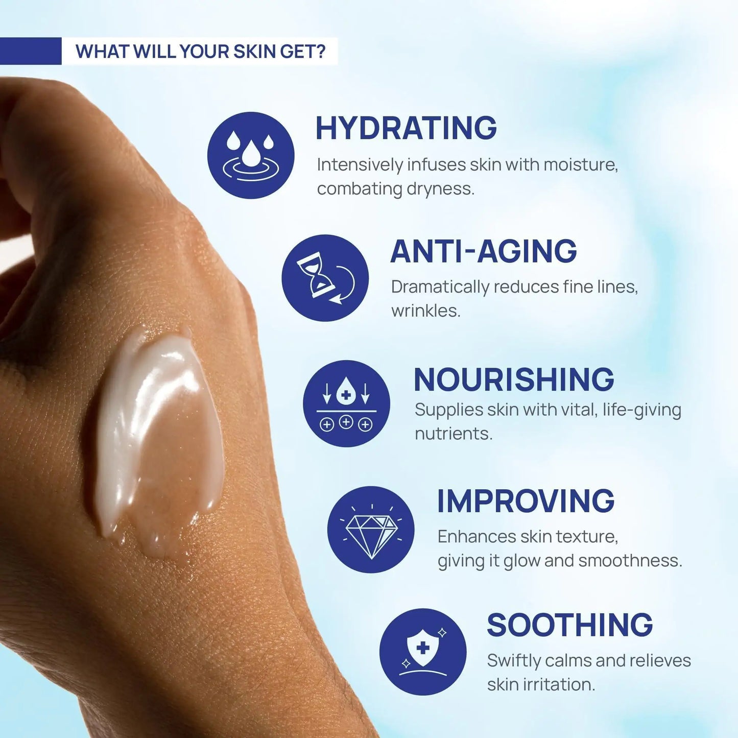 Retinol Cream for Face Collagen Retinol Moisturizer with Hyaluronic Acid 1.8 Oz DD