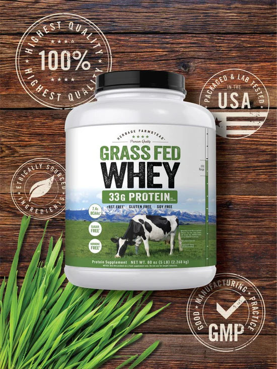 Herbage farmstead Grass Fed Whey Protein Concentrate (5 lbs/2.3 KG)