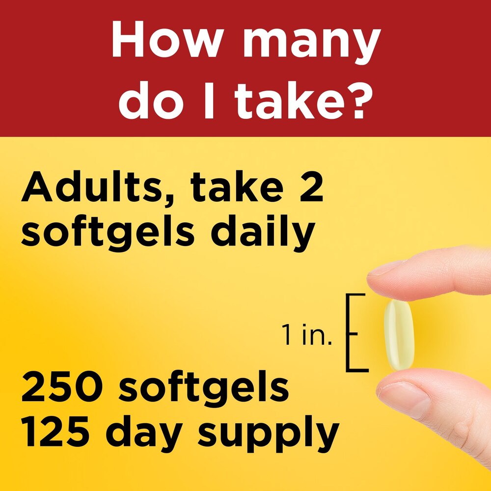 Nature Made Fish Oil 1000 mg Softgels 125 Day Supply