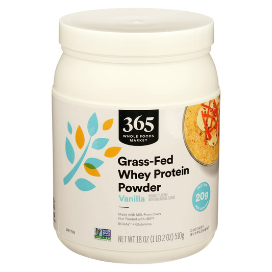 365 by Whole Foods Market Vanilla Grass-Fed Whey Protein Powder (1.1 lb)