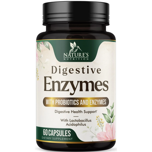 Nature's Nutrition Digestive Enzymes with Probiotics 60 Capsules