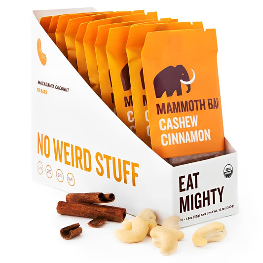 Mammoth Organic Snack Bar Packed with 4g Protein (16 bars)