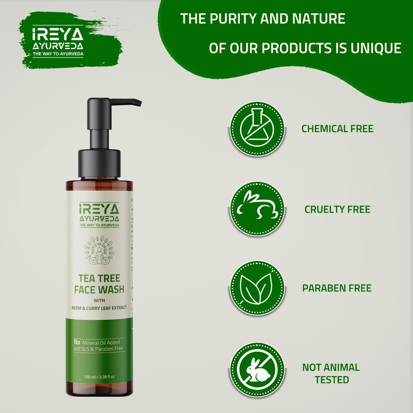 Ireya Ayurveda Face Wash 3.38oz