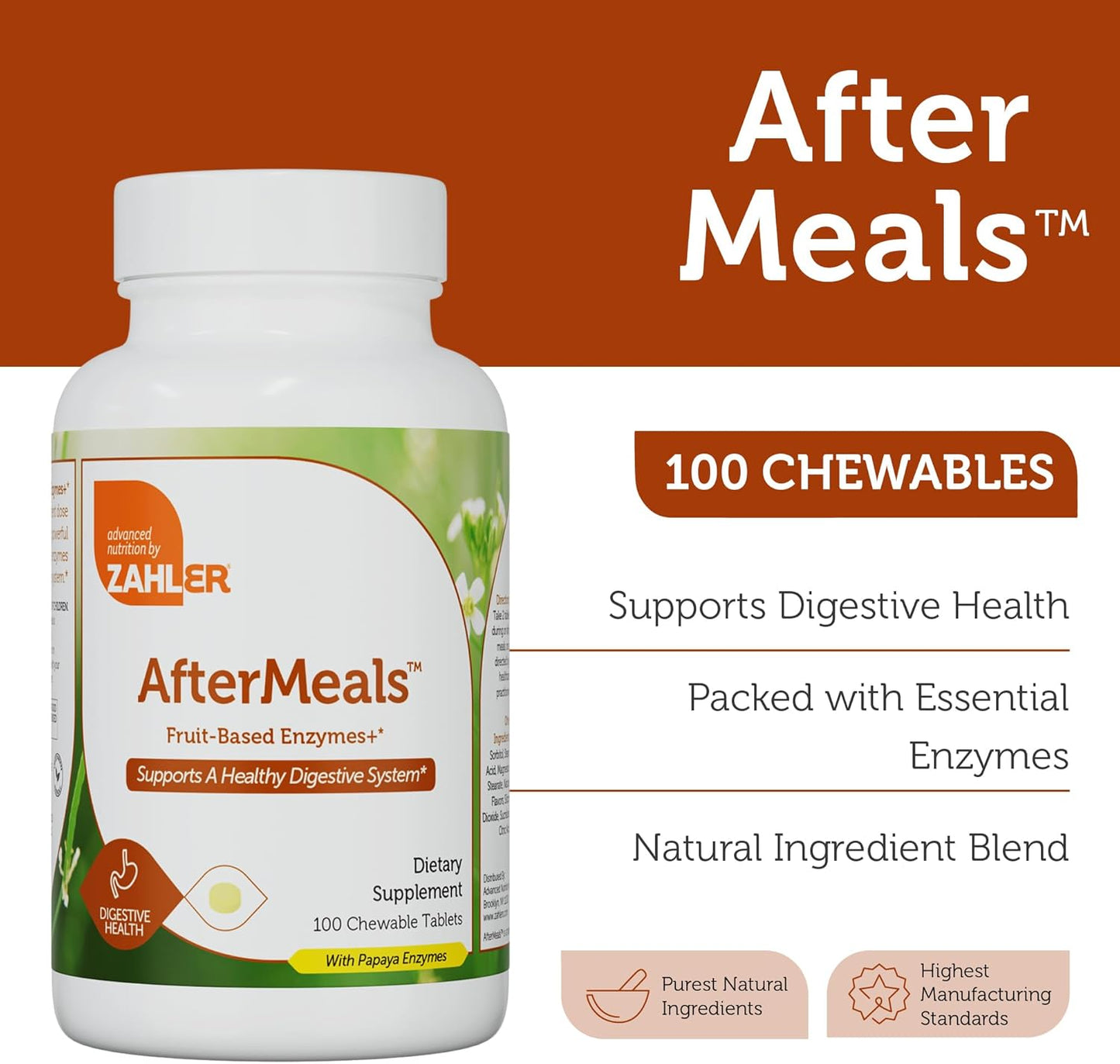 Zahler AfterMeals Digestive Enzymes (100 Tablets)