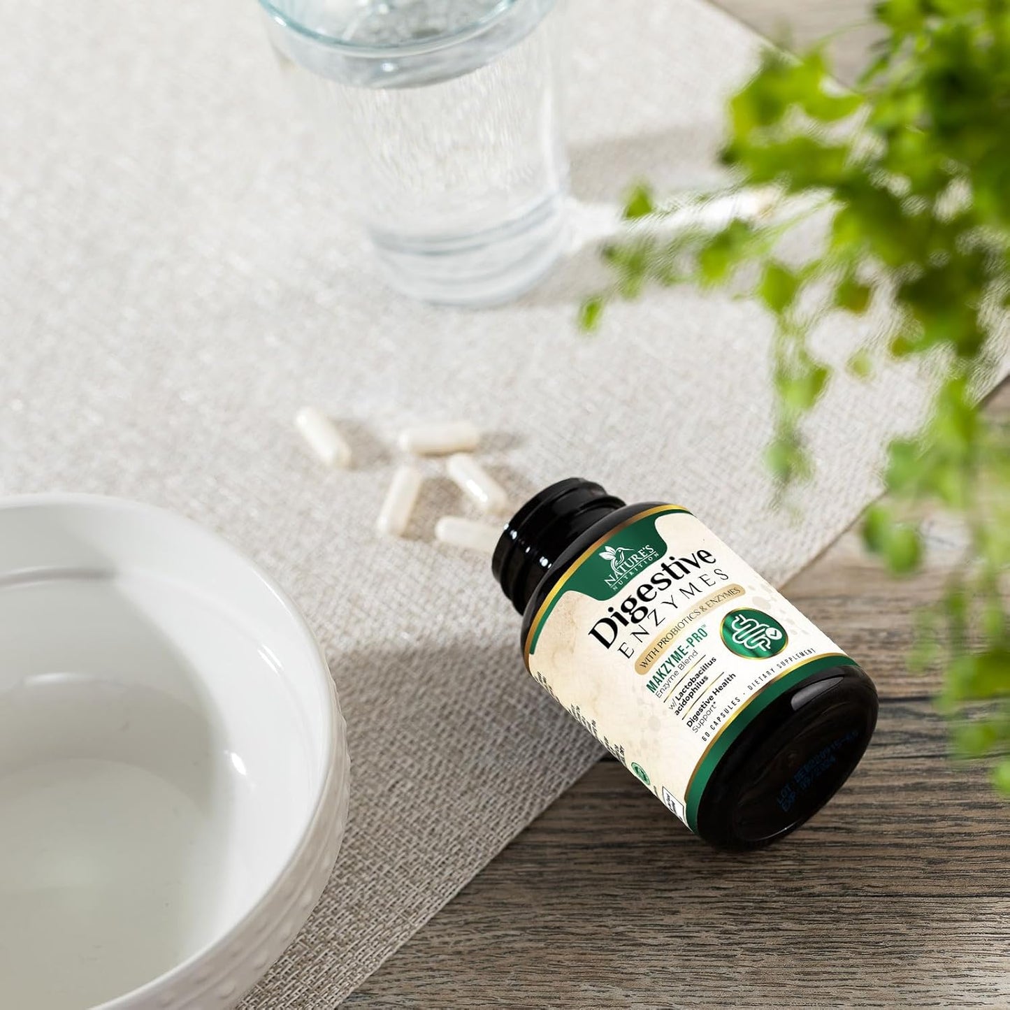 Nature's Nutrition Digestive Enzymes with Probiotics 60 Capsules