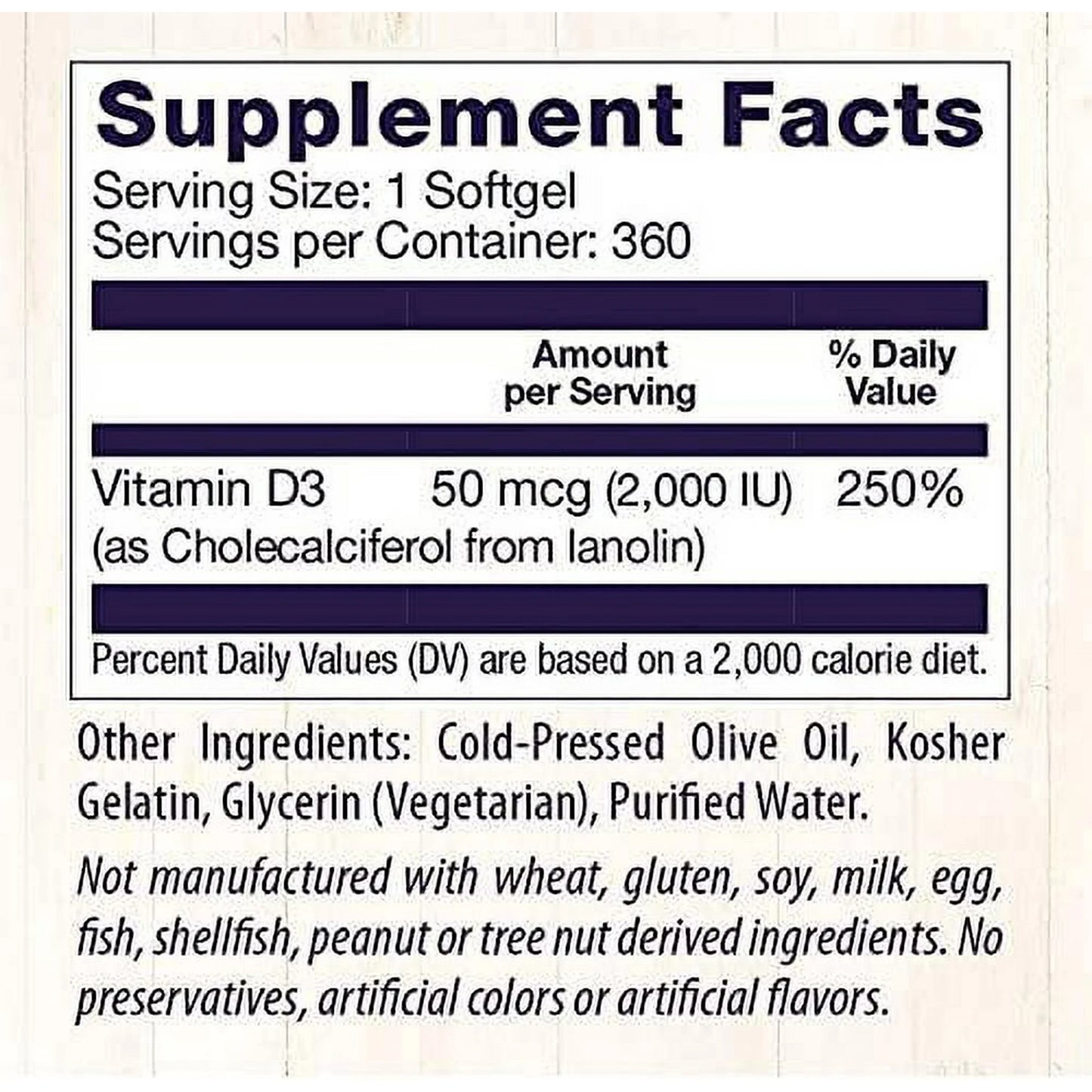 Healthy Origins Vitamin D3 2000 IU - 120 Softgels