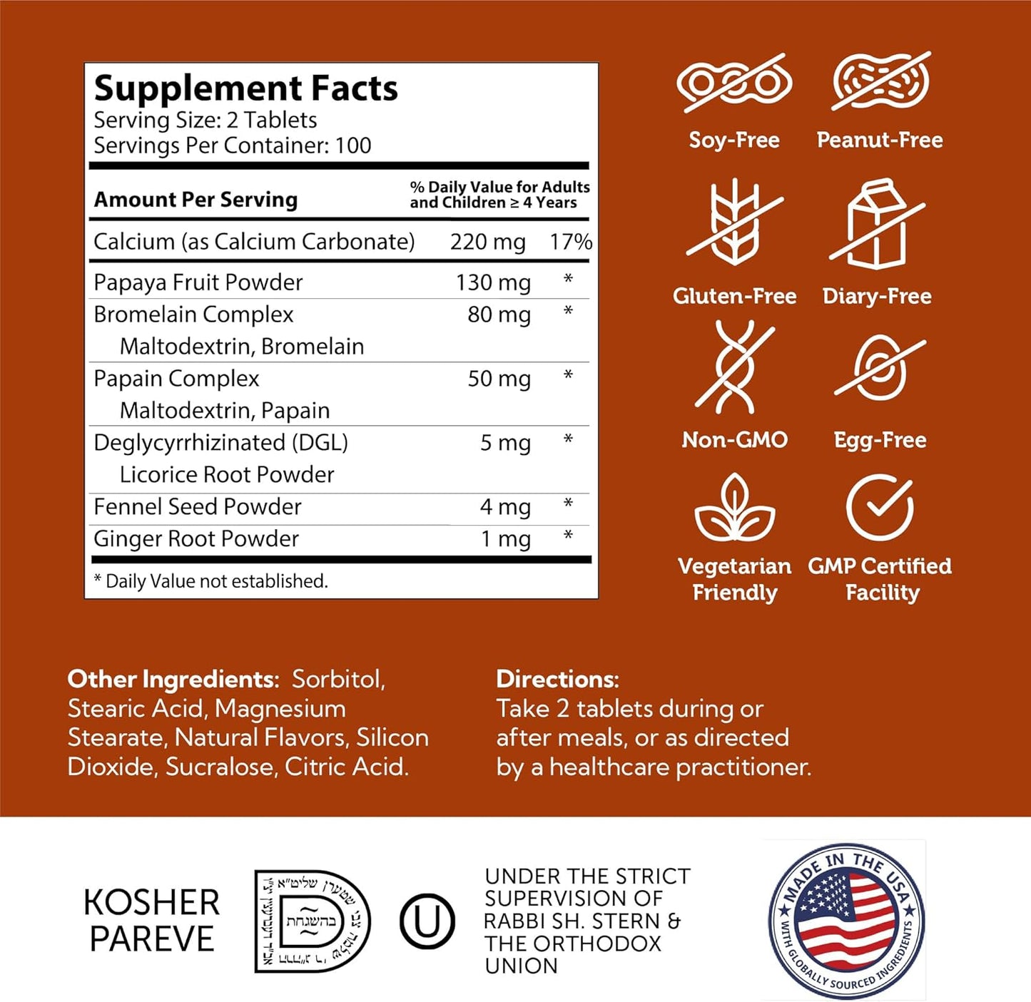 Zahler AfterMeals Digestive Enzymes (100 Tablets)