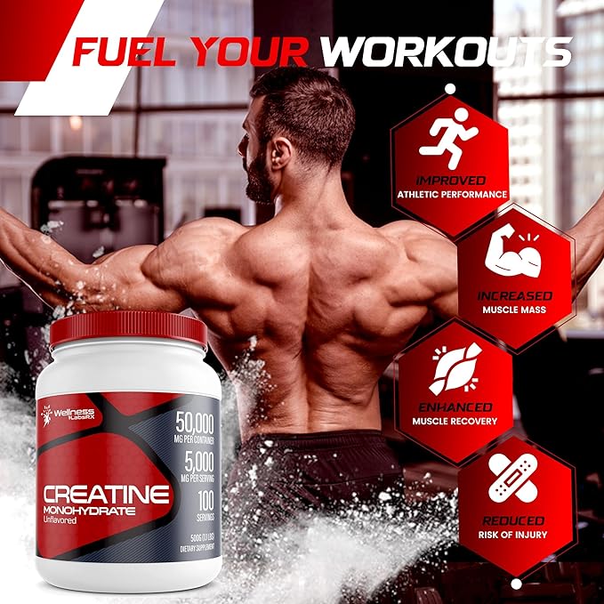Wellness Labs Creatine Monohydrate Powder - 100 Servings