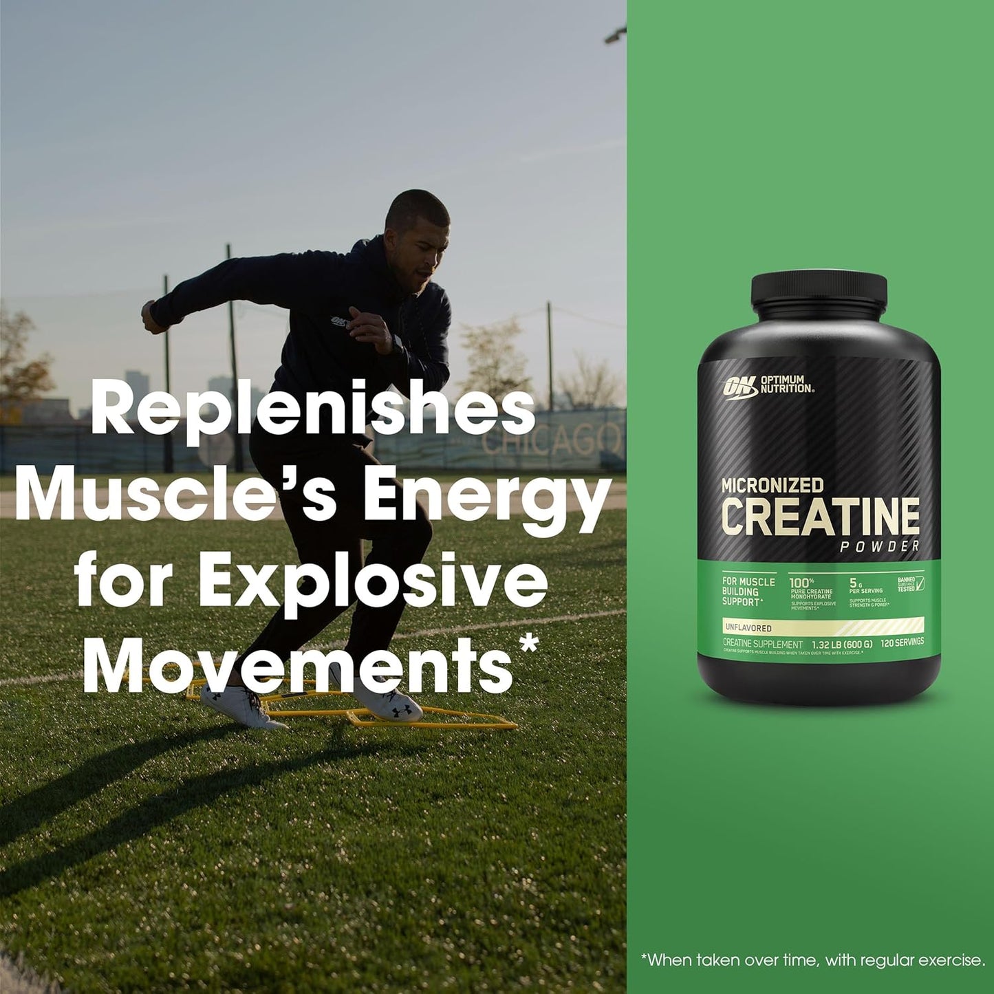 Optimum Nutrition Creatine Powder Unflavored 120 servings