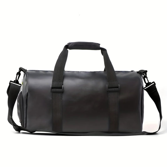 Large Capacity Gym Bag, PU Leather Fitness Bag