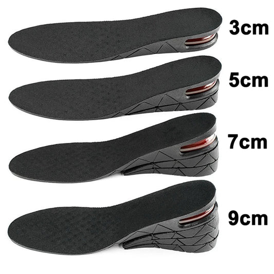Height Increase Insoles Air Shoes Cushion Height Lifts Inserts Men Women 3-9cm Variable Height Insole Adjustable Cut Foot Pad