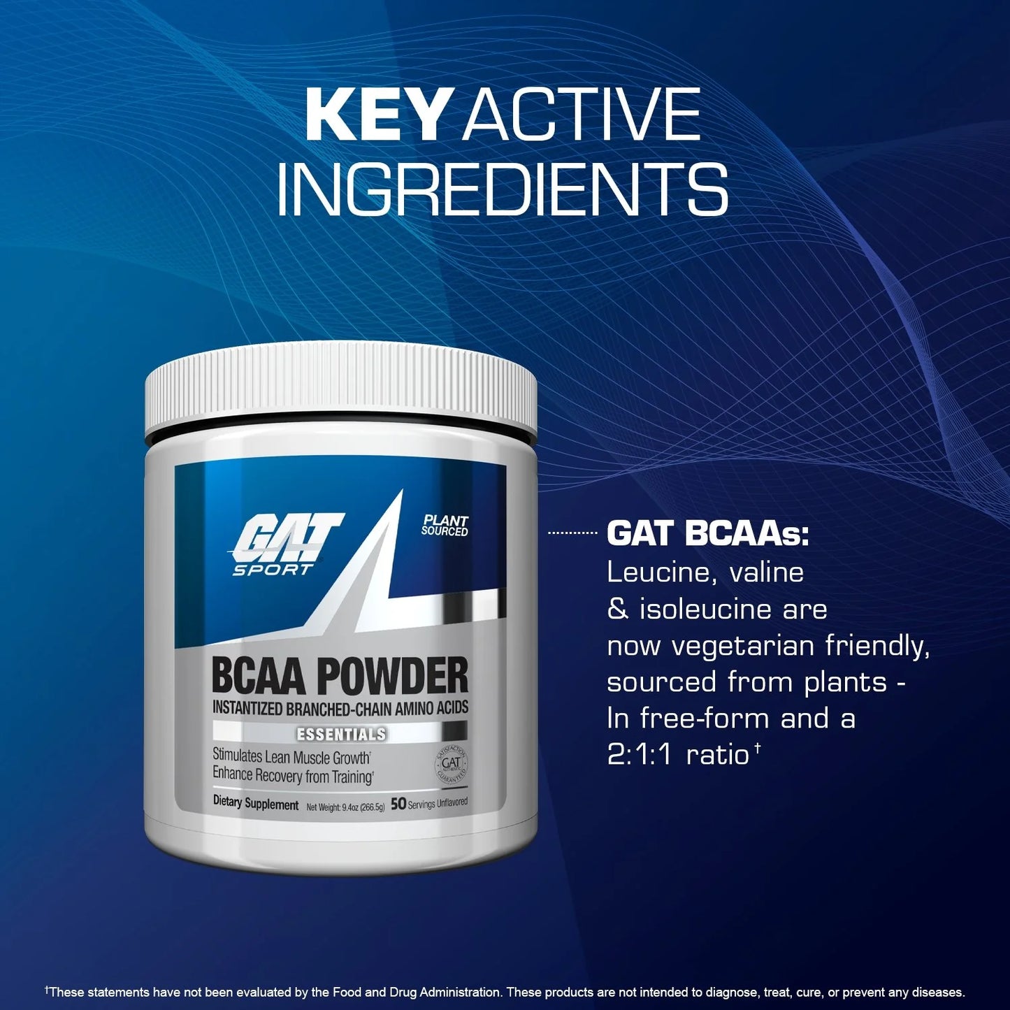 GAT Sport BCAA Powder 266.5 Grams