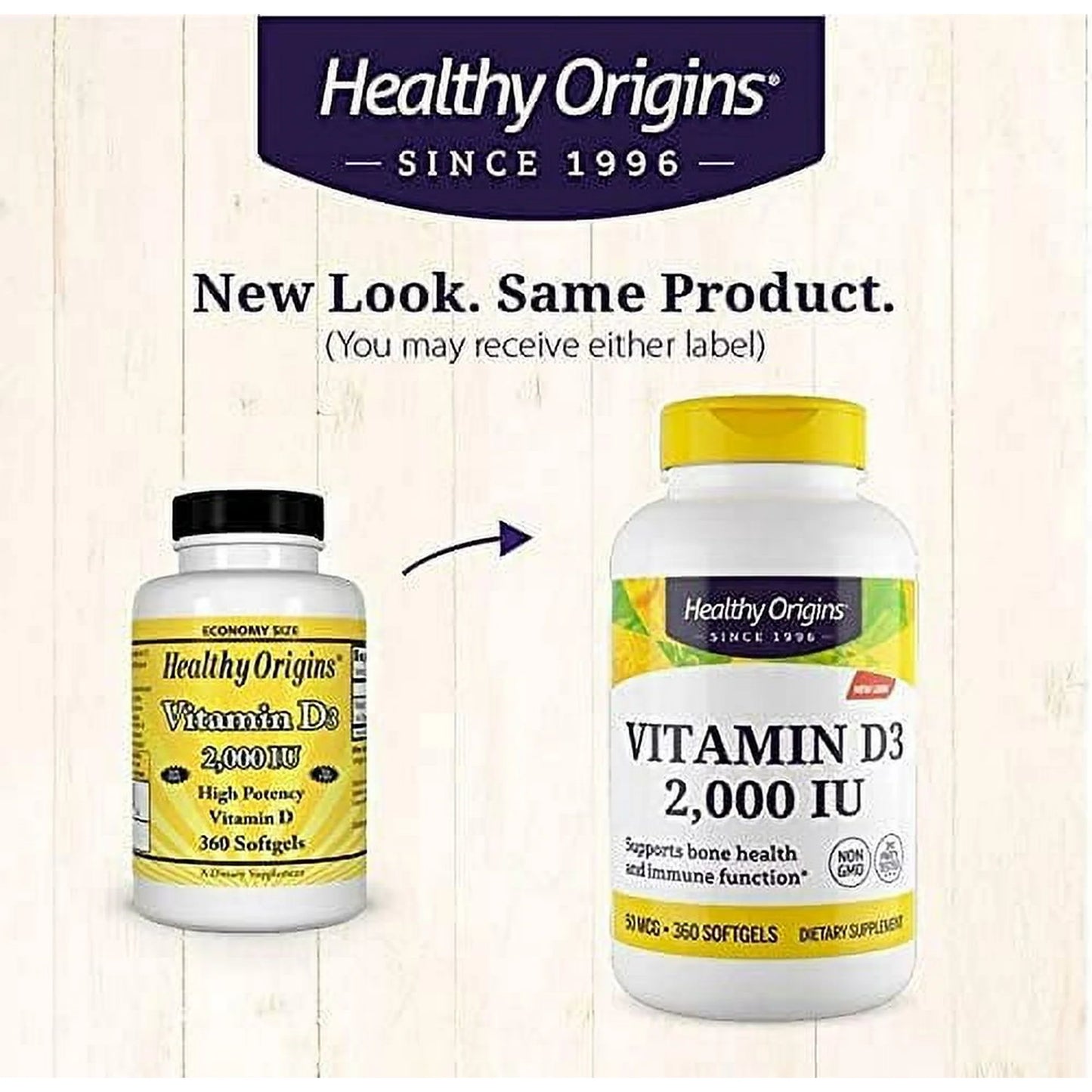 Healthy Origins Vitamin D3 2000 IU - 120 Softgels