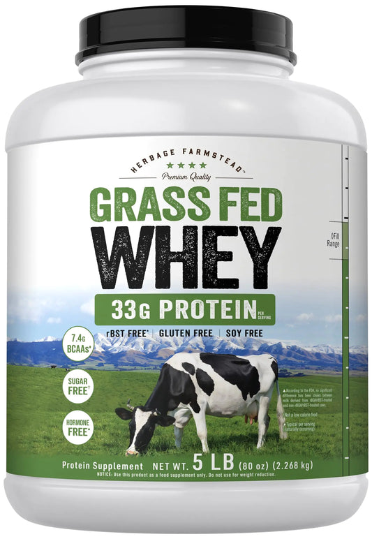 Herbage farmstead Grass Fed Whey Protein Concentrate (5 lbs/2.3 KG)