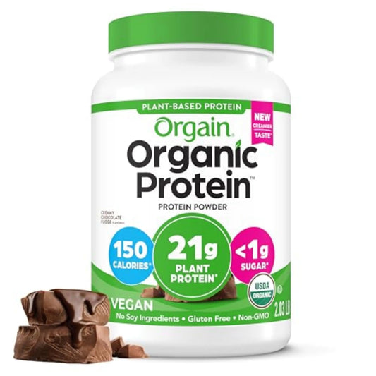 Orgain Organic Vegan Protein Powder (Chocolate Fudge) 2.03 lbs