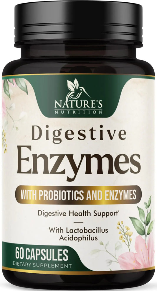 Nature's Nutrition Digestive Enzymes with Probiotics 60 Capsules